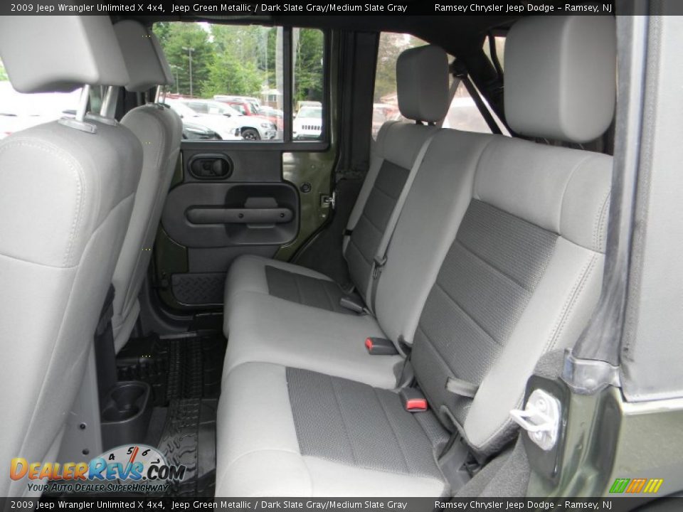 2009 Jeep Wrangler Unlimited X 4x4 Jeep Green Metallic / Dark Slate Gray/Medium Slate Gray Photo #11