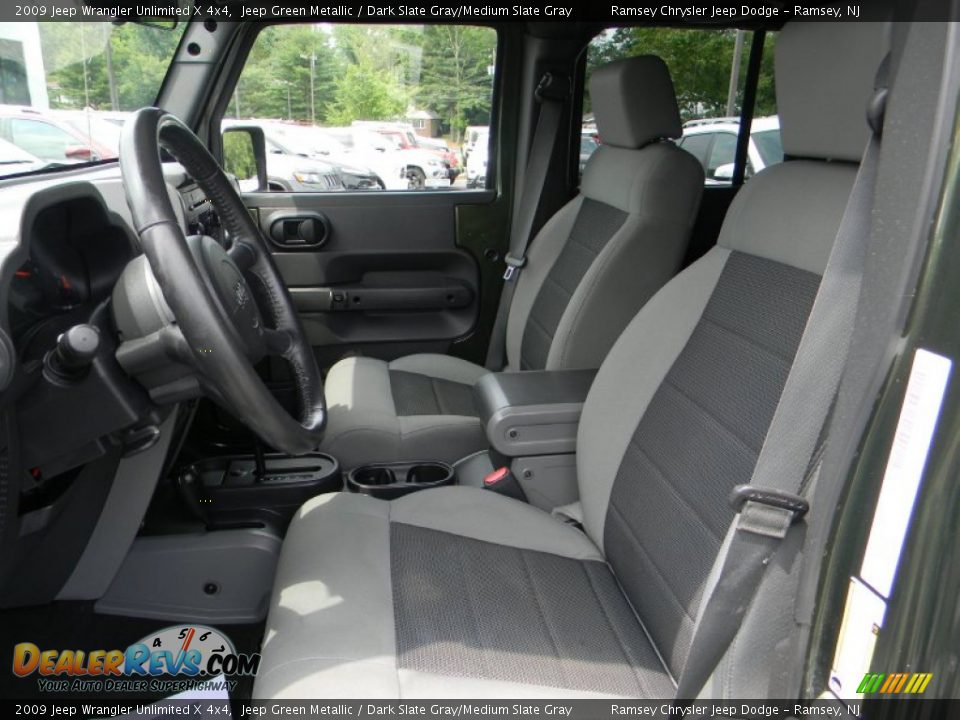 2009 Jeep Wrangler Unlimited X 4x4 Jeep Green Metallic / Dark Slate Gray/Medium Slate Gray Photo #13