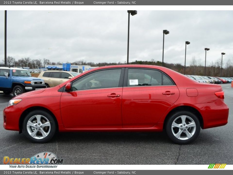 2013 Toyota Corolla LE Barcelona Red Metallic / Bisque Photo #2