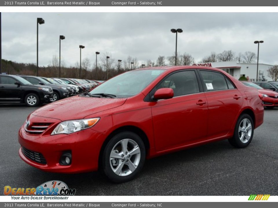 2013 Toyota Corolla LE Barcelona Red Metallic / Bisque Photo #3