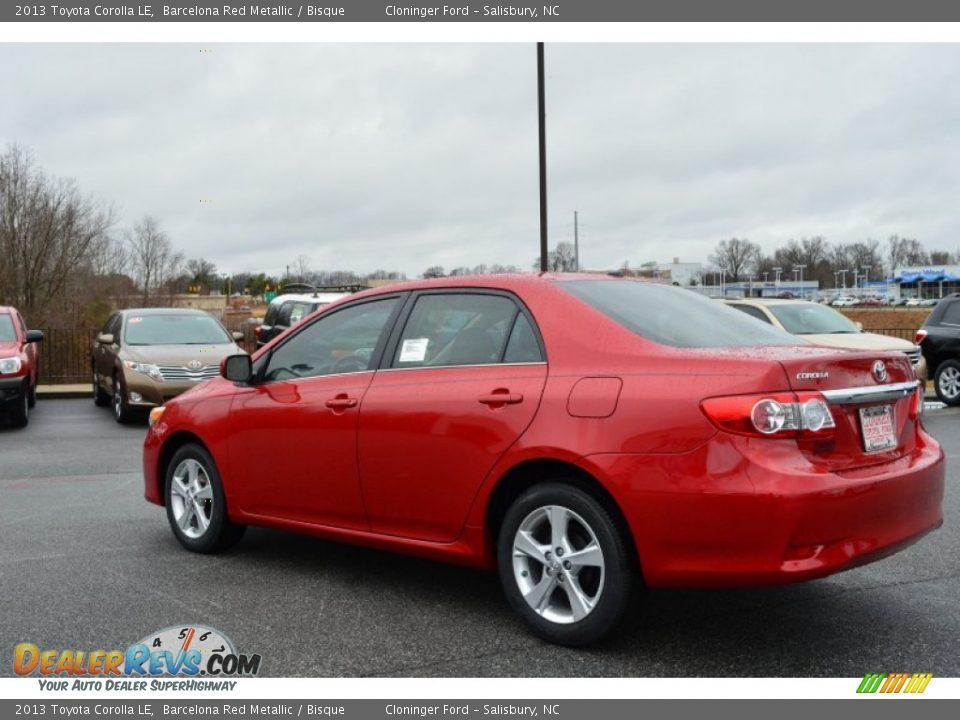 2013 Toyota Corolla LE Barcelona Red Metallic / Bisque Photo #4