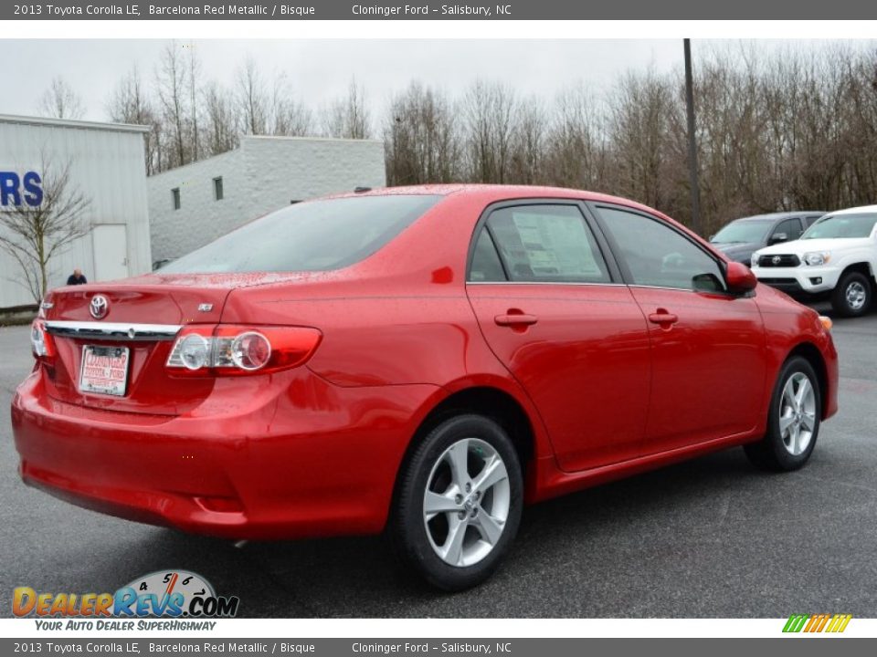 2013 Toyota Corolla LE Barcelona Red Metallic / Bisque Photo #6