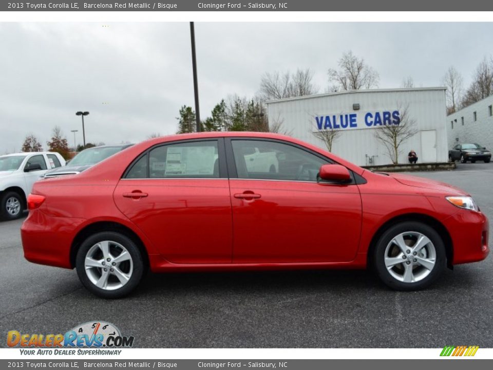 2013 Toyota Corolla LE Barcelona Red Metallic / Bisque Photo #7