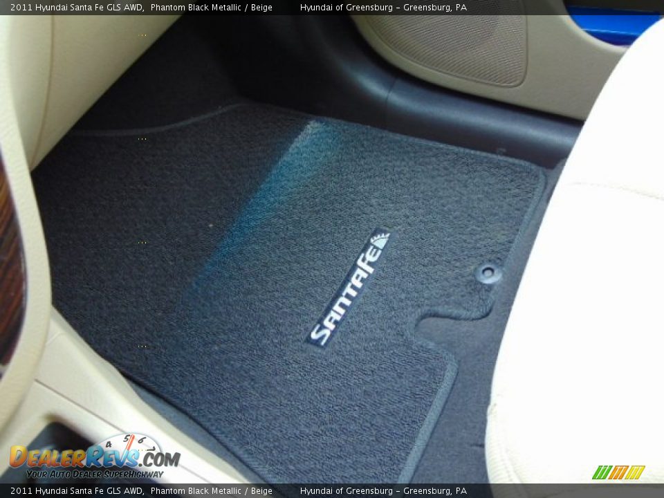 2011 Hyundai Santa Fe GLS AWD Phantom Black Metallic / Beige Photo #17