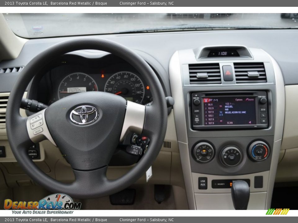 2013 Toyota Corolla LE Barcelona Red Metallic / Bisque Photo #18