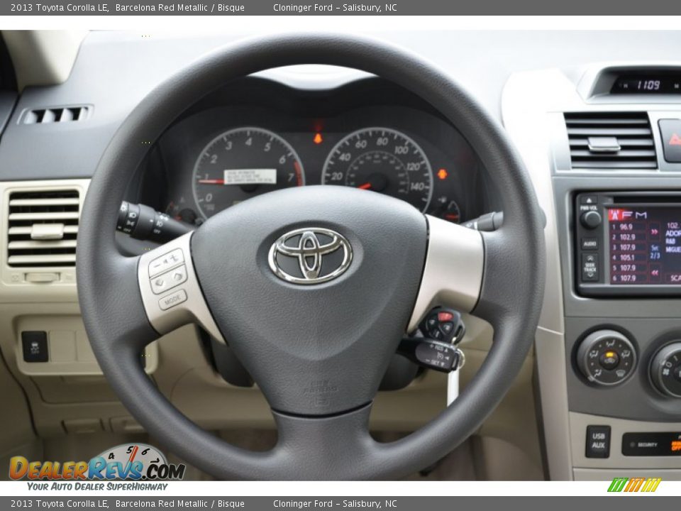 2013 Toyota Corolla LE Barcelona Red Metallic / Bisque Photo #19