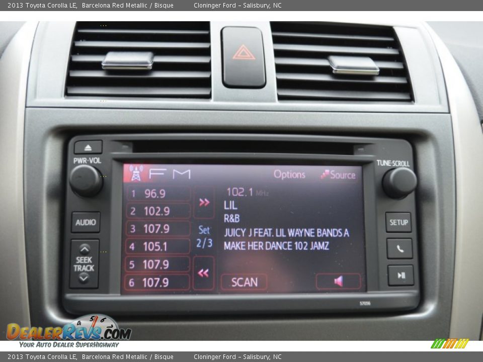 2013 Toyota Corolla LE Barcelona Red Metallic / Bisque Photo #24