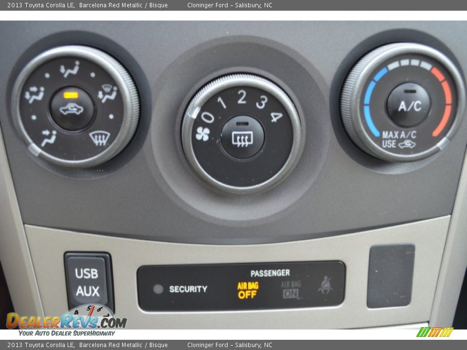 2013 Toyota Corolla LE Barcelona Red Metallic / Bisque Photo #25