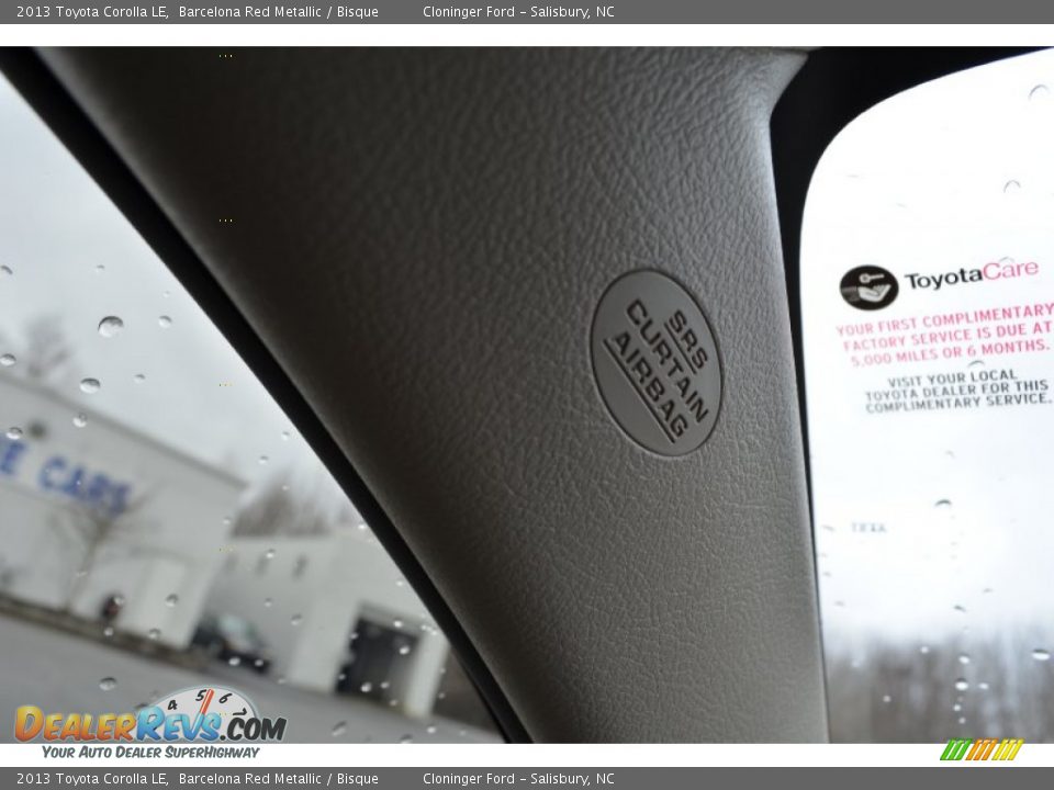 2013 Toyota Corolla LE Barcelona Red Metallic / Bisque Photo #28
