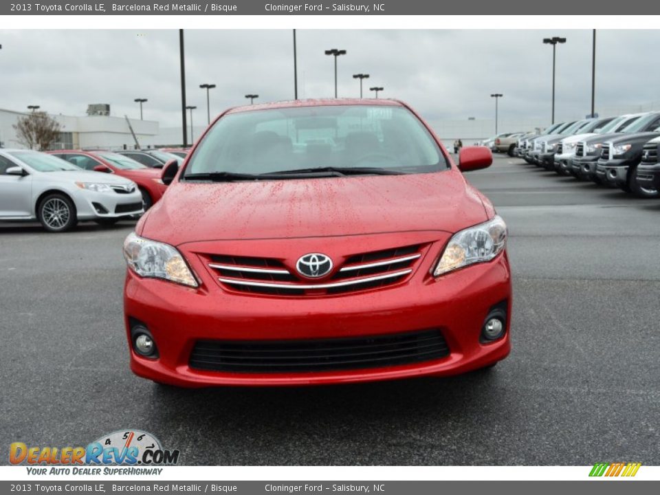 2013 Toyota Corolla LE Barcelona Red Metallic / Bisque Photo #29