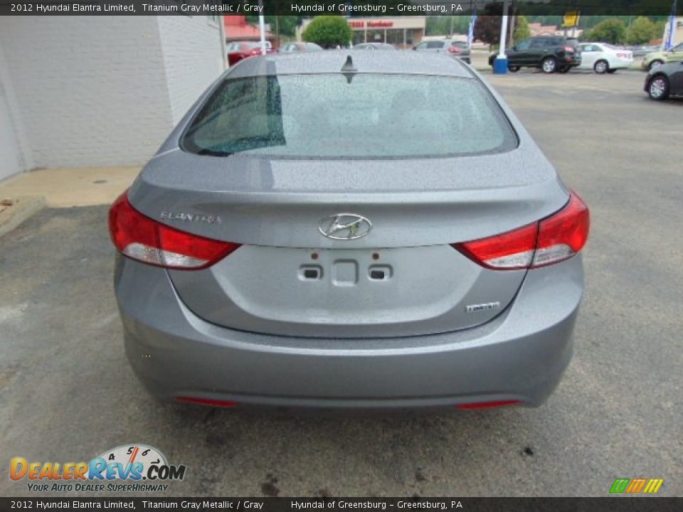 2012 Hyundai Elantra Limited Titanium Gray Metallic / Gray Photo #8