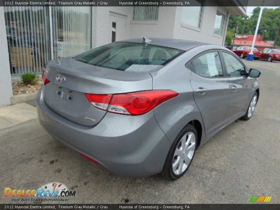 2012 Hyundai Elantra Limited Titanium Gray Metallic / Gray Photo #9