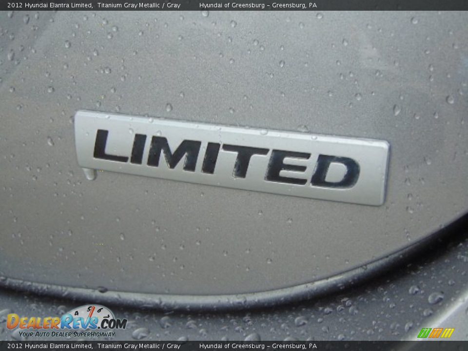 2012 Hyundai Elantra Limited Titanium Gray Metallic / Gray Photo #10