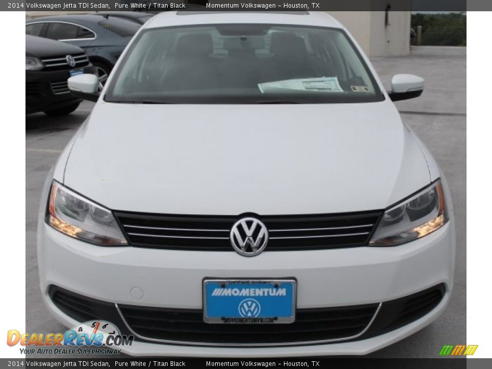 2014 Volkswagen Jetta TDI Sedan Pure White / Titan Black Photo #2