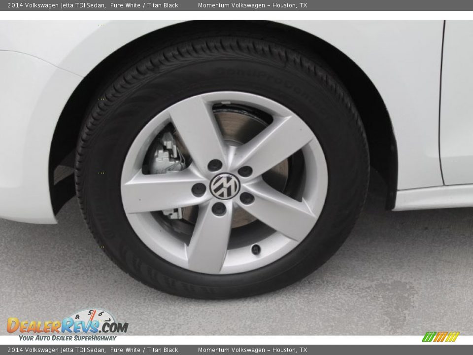 2014 Volkswagen Jetta TDI Sedan Pure White / Titan Black Photo #4