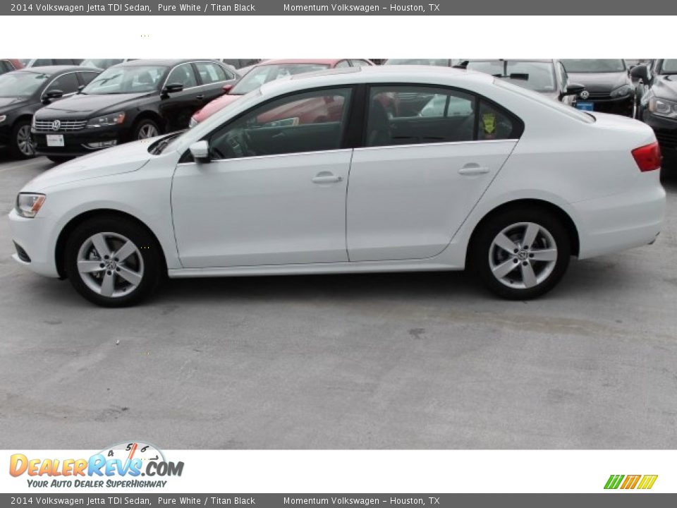2014 Volkswagen Jetta TDI Sedan Pure White / Titan Black Photo #5