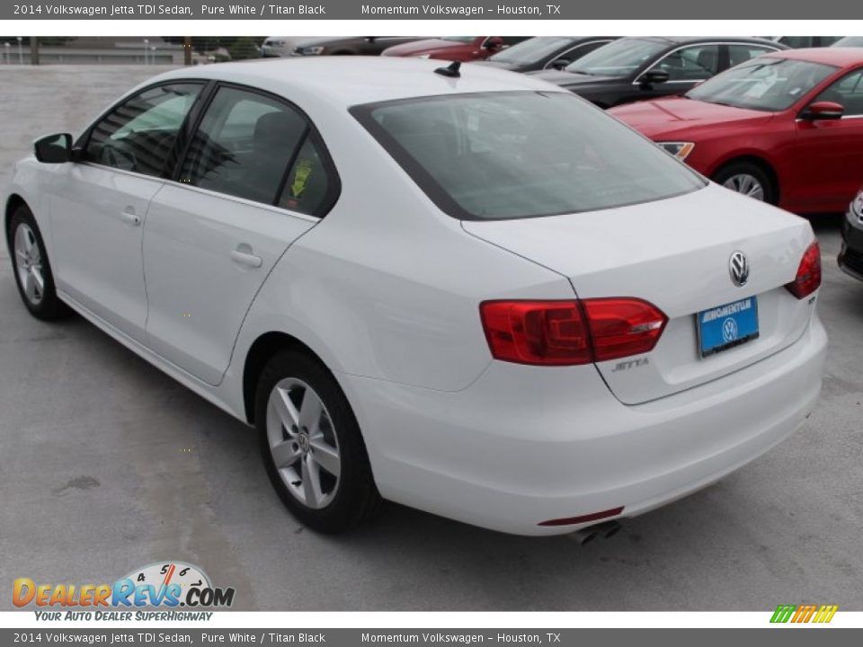 2014 Volkswagen Jetta TDI Sedan Pure White / Titan Black Photo #6