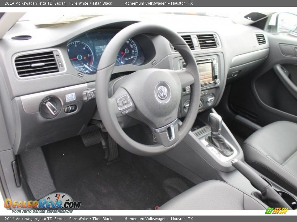 2014 Volkswagen Jetta TDI Sedan Pure White / Titan Black Photo #10