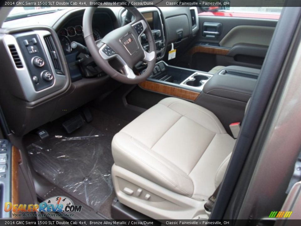 2014 GMC Sierra 1500 SLT Double Cab 4x4 Bronze Alloy Metallic / Cocoa/Dune Photo #4