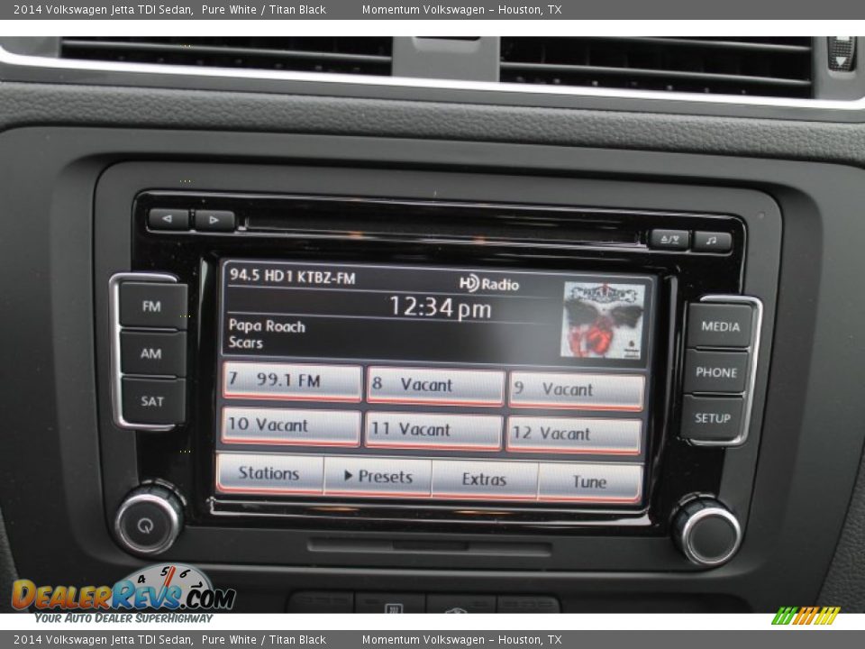 2014 Volkswagen Jetta TDI Sedan Pure White / Titan Black Photo #13