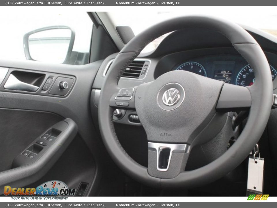 2014 Volkswagen Jetta TDI Sedan Pure White / Titan Black Photo #21