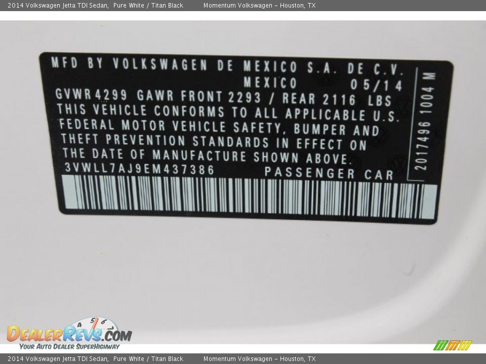 2014 Volkswagen Jetta TDI Sedan Pure White / Titan Black Photo #25