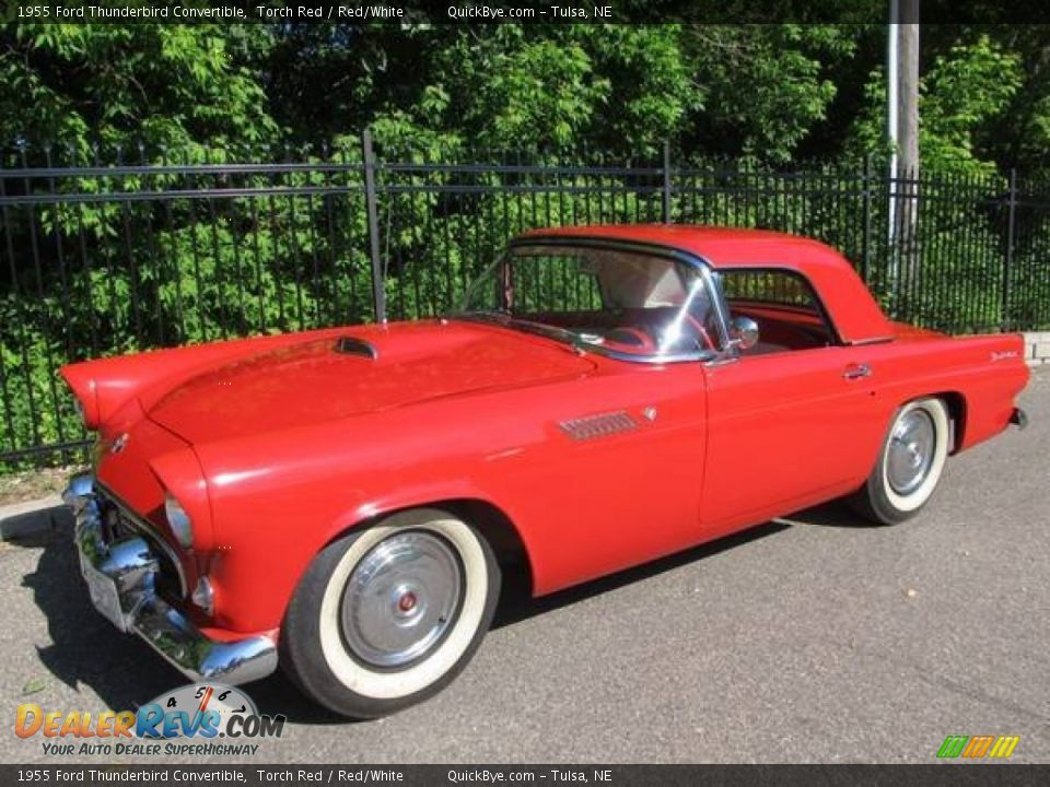 Front 3/4 View of 1955 Ford Thunderbird Convertible Photo #1