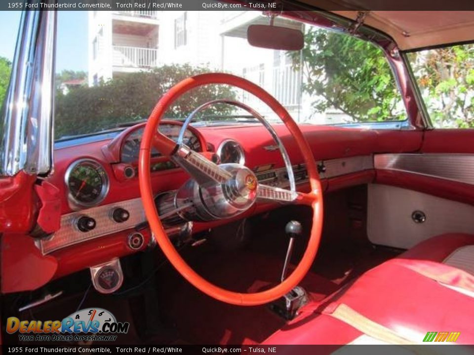 Red/White Interior - 1955 Ford Thunderbird Convertible Photo #5