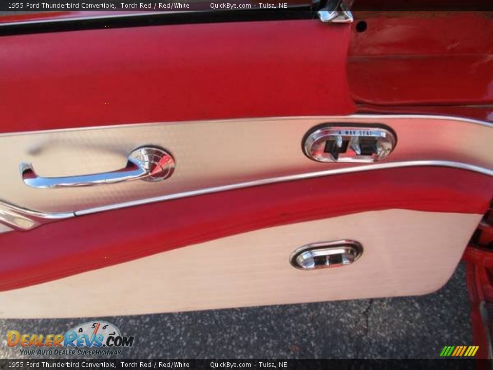 1955 Ford Thunderbird Convertible Torch Red / Red/White Photo #7