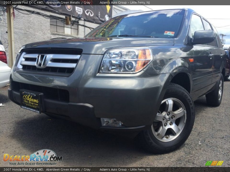 2007 Honda Pilot EX-L 4WD Aberdeen Green Metallic / Gray Photo #1