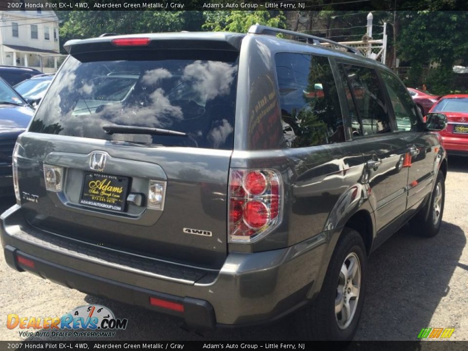 2007 Honda Pilot EX-L 4WD Aberdeen Green Metallic / Gray Photo #4
