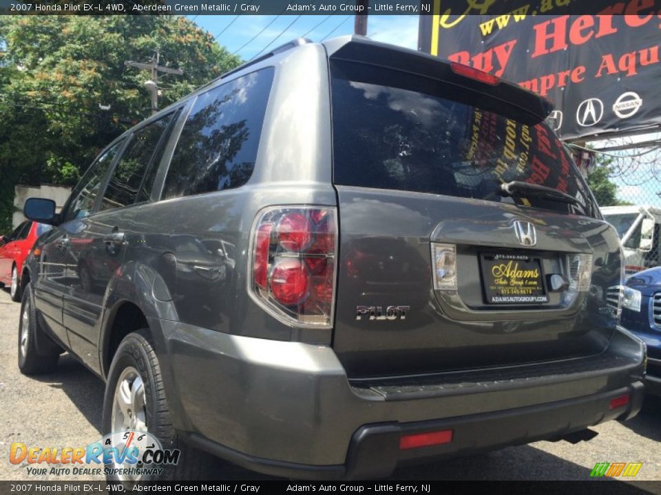 2007 Honda Pilot EX-L 4WD Aberdeen Green Metallic / Gray Photo #5