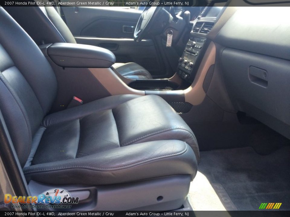 2007 Honda Pilot EX-L 4WD Aberdeen Green Metallic / Gray Photo #16