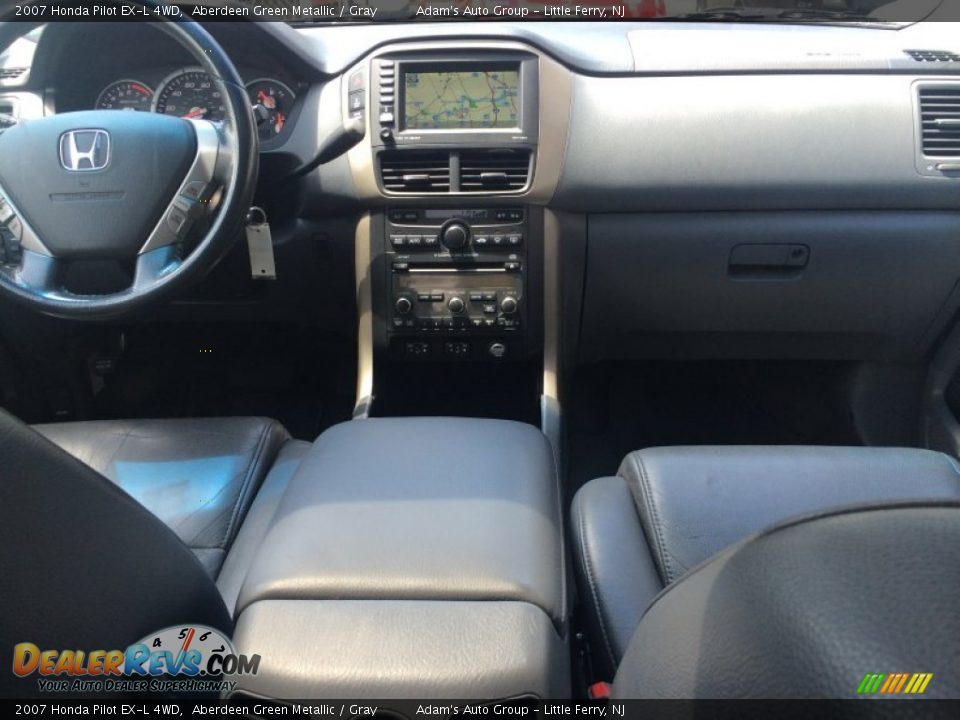 2007 Honda Pilot EX-L 4WD Aberdeen Green Metallic / Gray Photo #21