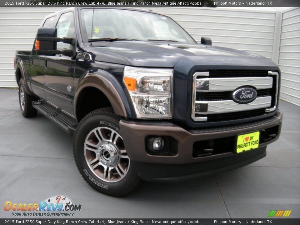 2015 Ford F250 Super Duty King Ranch Crew Cab 4x4 Blue Jeans / King Ranch Mesa Antique Affect/Adobe Photo #1