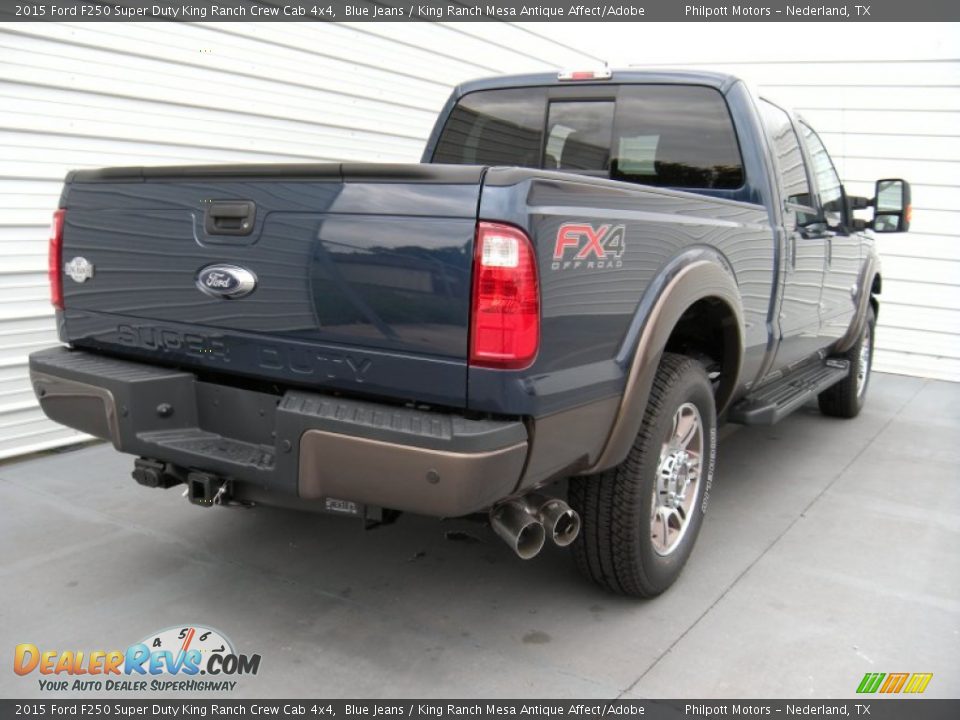2015 Ford F250 Super Duty King Ranch Crew Cab 4x4 Blue Jeans / King Ranch Mesa Antique Affect/Adobe Photo #4