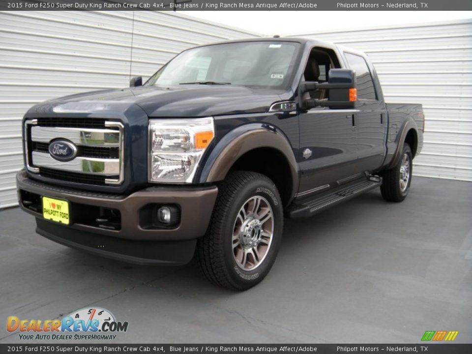 2015 Ford F250 Super Duty King Ranch Crew Cab 4x4 Blue Jeans / King Ranch Mesa Antique Affect/Adobe Photo #7