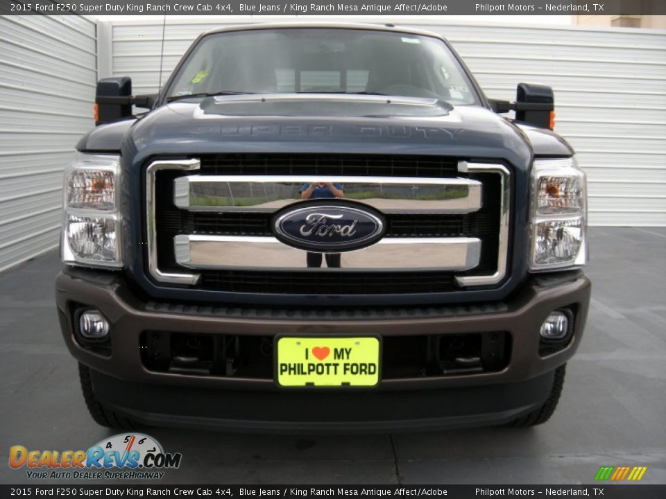2015 Ford F250 Super Duty King Ranch Crew Cab 4x4 Blue Jeans / King Ranch Mesa Antique Affect/Adobe Photo #8