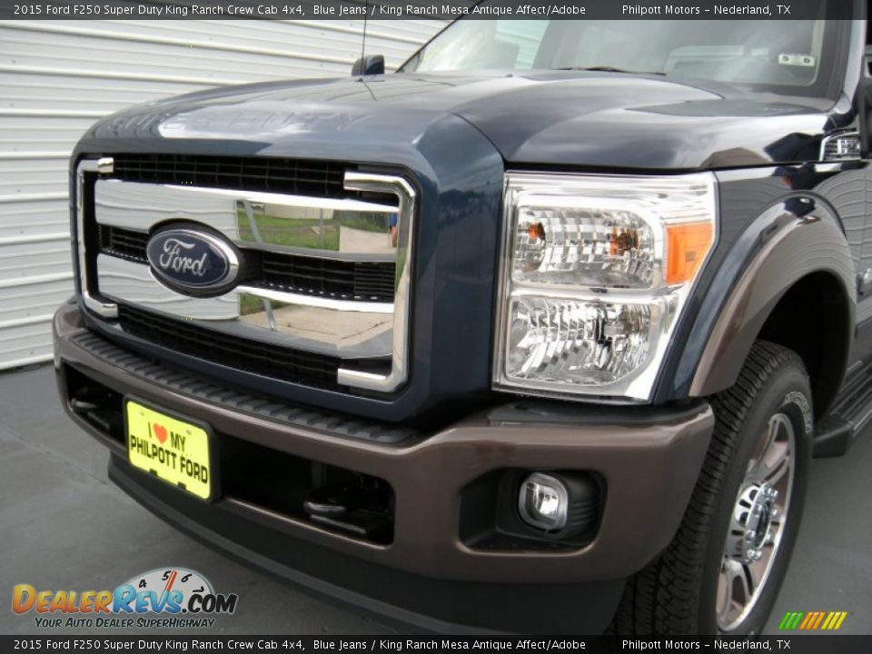 2015 Ford F250 Super Duty King Ranch Crew Cab 4x4 Blue Jeans / King Ranch Mesa Antique Affect/Adobe Photo #10
