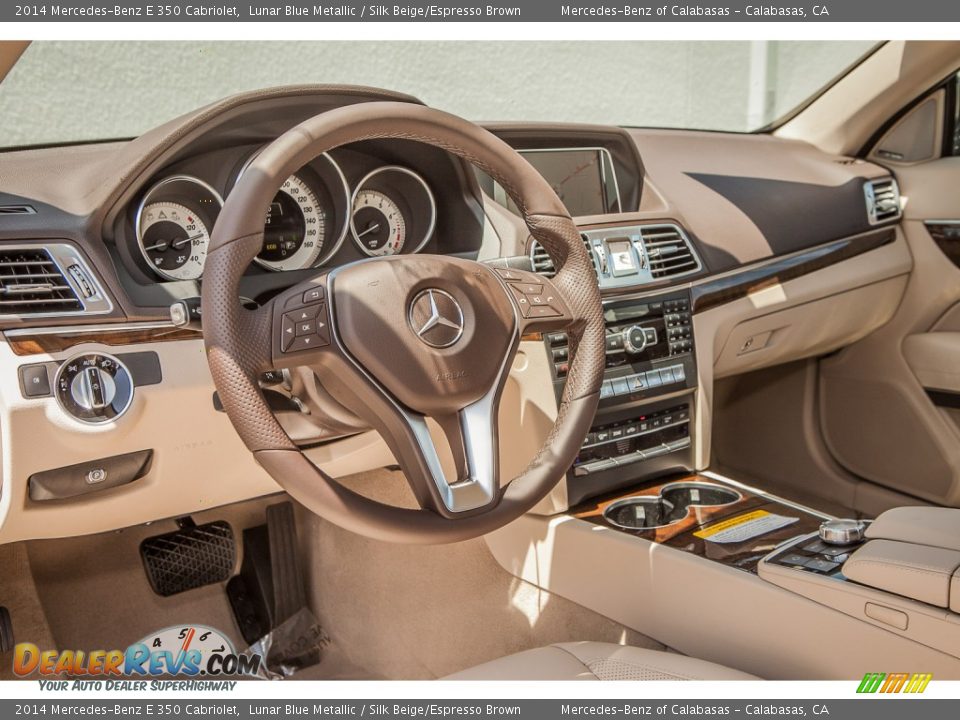 2014 Mercedes-Benz E 350 Cabriolet Lunar Blue Metallic / Silk Beige/Espresso Brown Photo #5