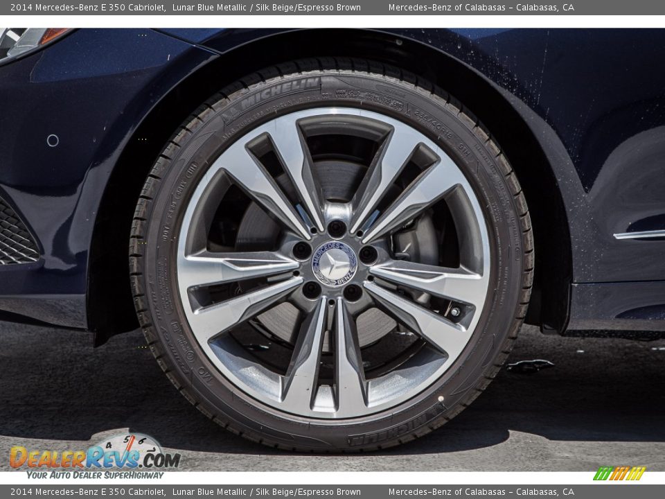 2014 Mercedes-Benz E 350 Cabriolet Lunar Blue Metallic / Silk Beige/Espresso Brown Photo #10