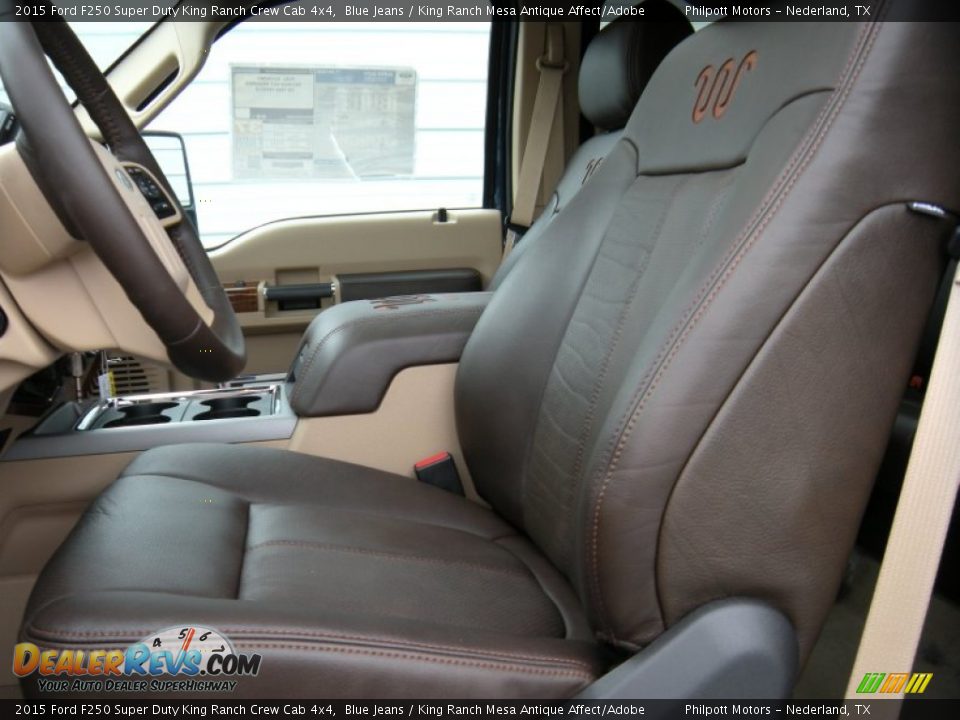 2015 Ford F250 Super Duty King Ranch Crew Cab 4x4 Blue Jeans / King Ranch Mesa Antique Affect/Adobe Photo #28