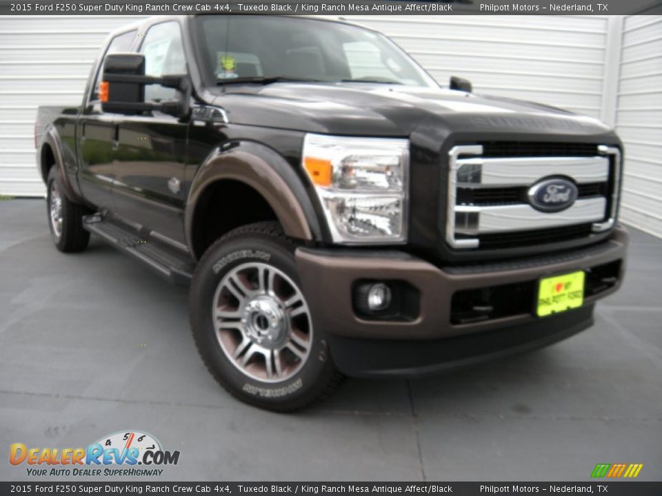 2015 Ford F250 Super Duty King Ranch Crew Cab 4x4 Tuxedo Black / King Ranch Mesa Antique Affect/Black Photo #1