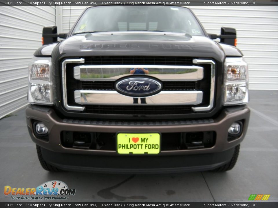 2015 Ford F250 Super Duty King Ranch Crew Cab 4x4 Tuxedo Black / King Ranch Mesa Antique Affect/Black Photo #8