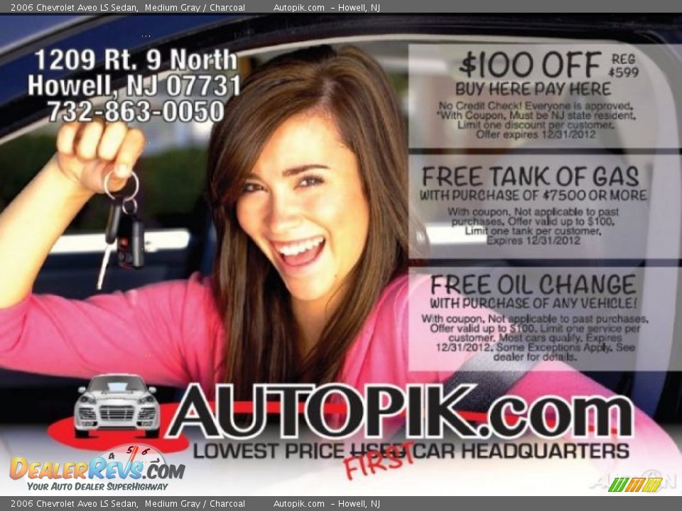 2006 Chevrolet Aveo LS Sedan Medium Gray / Charcoal Photo #3