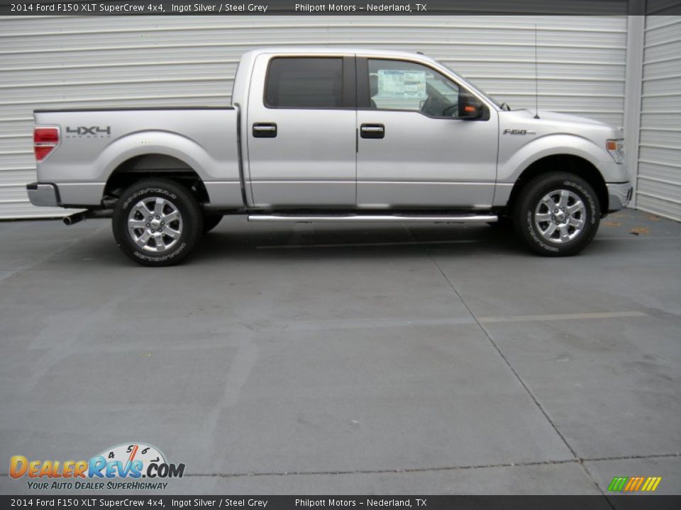 2014 Ford F150 XLT SuperCrew 4x4 Ingot Silver / Steel Grey Photo #3