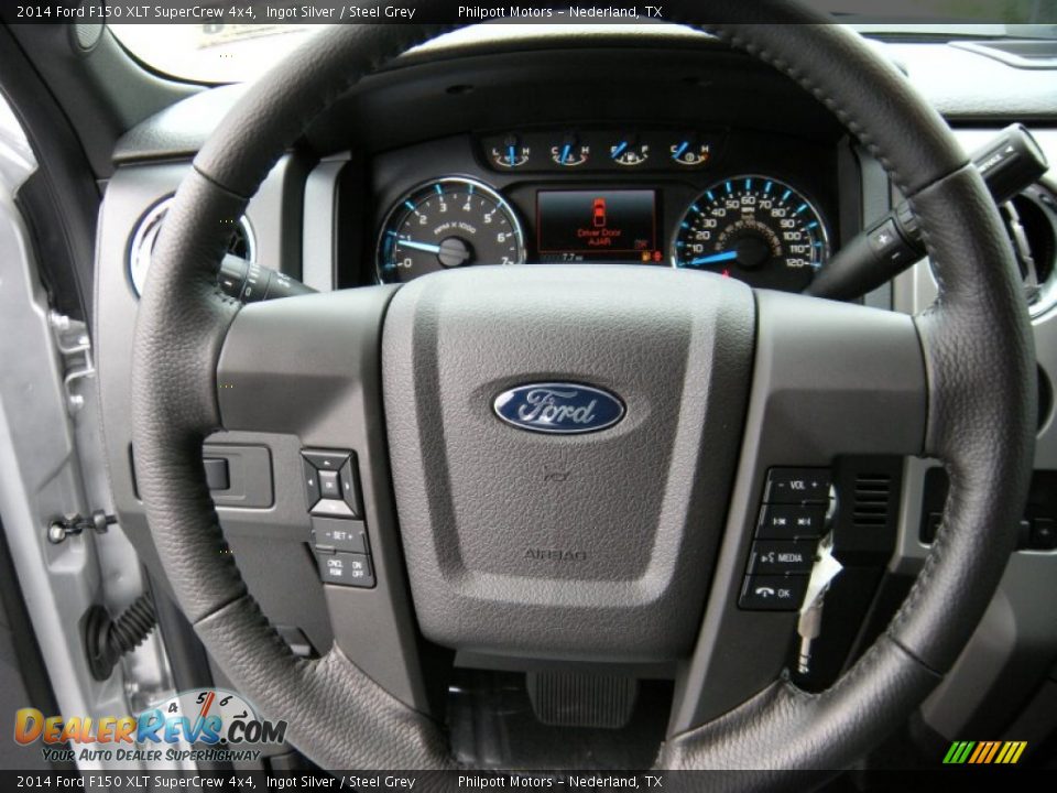 2014 Ford F150 XLT SuperCrew 4x4 Ingot Silver / Steel Grey Photo #35