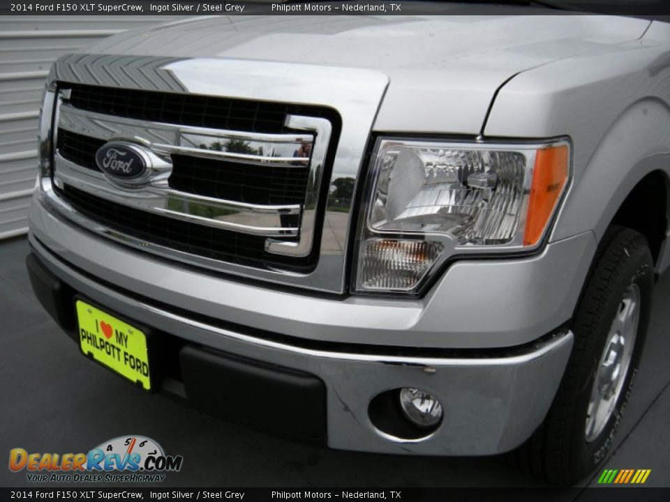 2014 Ford F150 XLT SuperCrew Ingot Silver / Steel Grey Photo #10