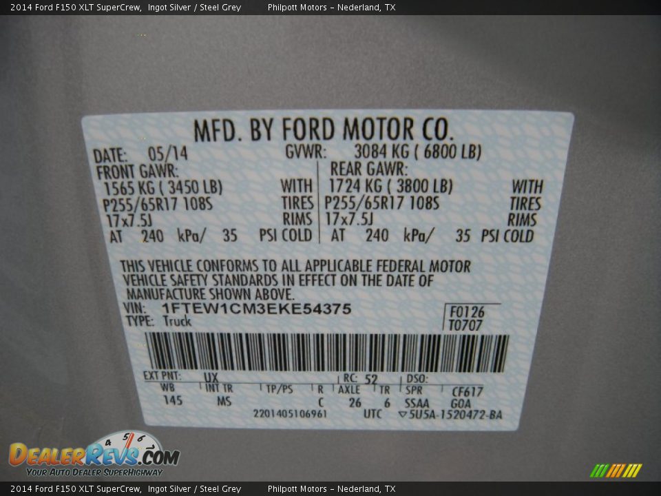 2014 Ford F150 XLT SuperCrew Ingot Silver / Steel Grey Photo #34