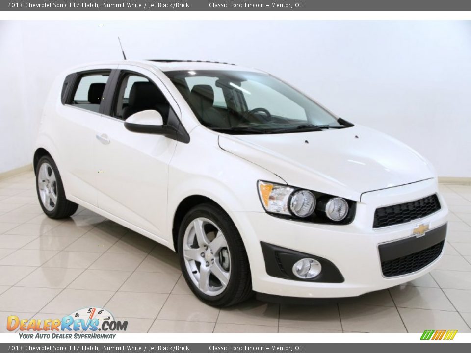 2013 Chevrolet Sonic LTZ Hatch Summit White / Jet Black/Brick Photo #1